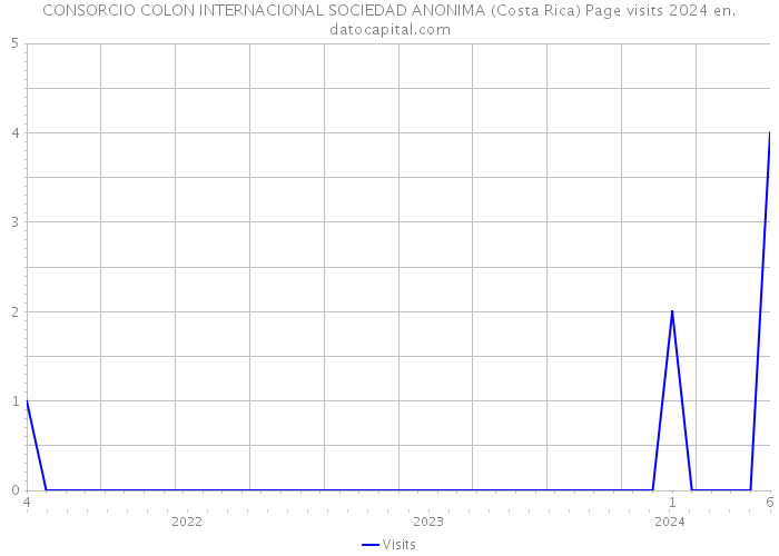 CONSORCIO COLON INTERNACIONAL SOCIEDAD ANONIMA (Costa Rica) Page visits 2024 