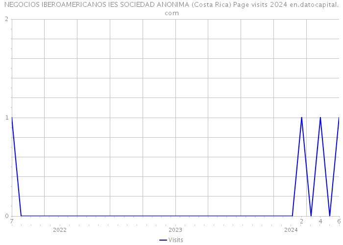 NEGOCIOS IBEROAMERICANOS IES SOCIEDAD ANONIMA (Costa Rica) Page visits 2024 