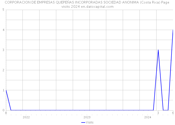 CORPORACION DE EMPRESAS QUEPEŃAS INCORPORADAS SOCIEDAD ANONIMA (Costa Rica) Page visits 2024 