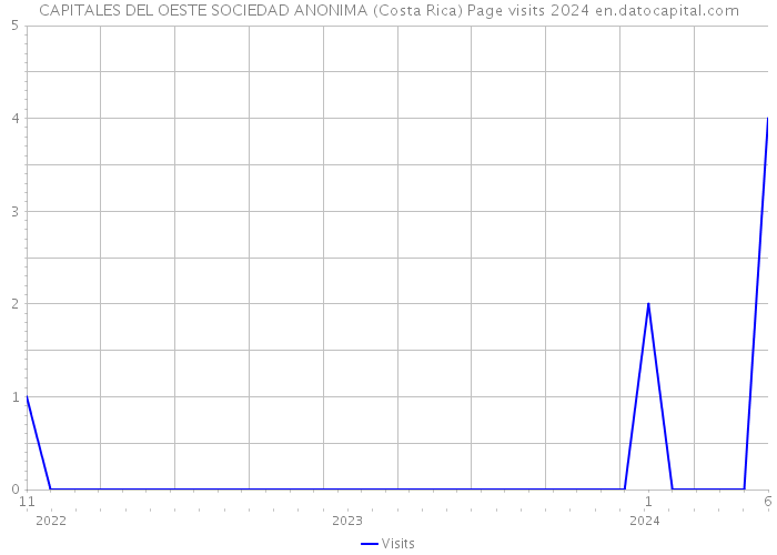 CAPITALES DEL OESTE SOCIEDAD ANONIMA (Costa Rica) Page visits 2024 