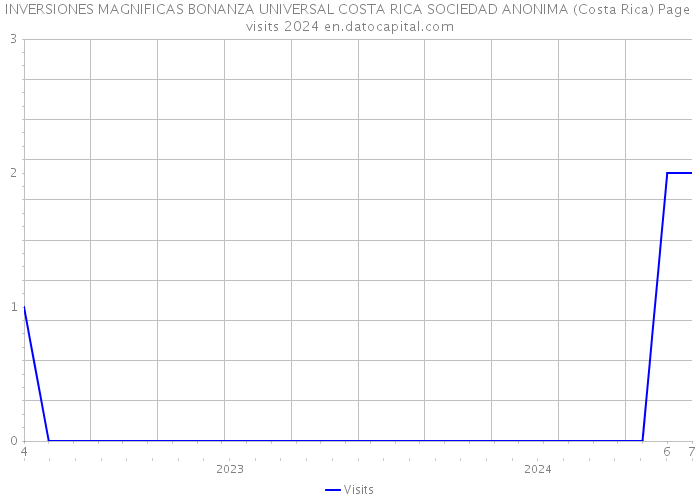 INVERSIONES MAGNIFICAS BONANZA UNIVERSAL COSTA RICA SOCIEDAD ANONIMA (Costa Rica) Page visits 2024 