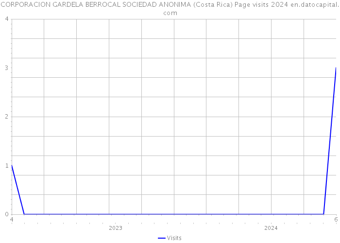CORPORACION GARDELA BERROCAL SOCIEDAD ANONIMA (Costa Rica) Page visits 2024 