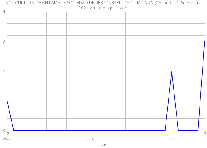 AGRICULTURA DE CHILAMATE SOCIEDAD DE RESPONSABILIDAD LIMITADA (Costa Rica) Page visits 2024 