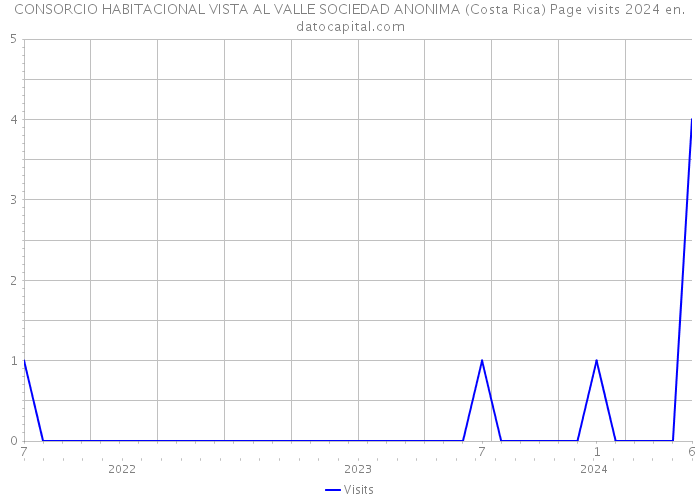 CONSORCIO HABITACIONAL VISTA AL VALLE SOCIEDAD ANONIMA (Costa Rica) Page visits 2024 