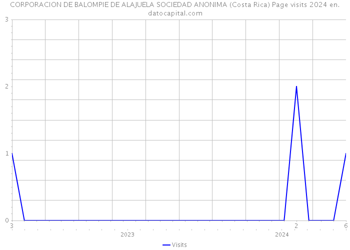 CORPORACION DE BALOMPIE DE ALAJUELA SOCIEDAD ANONIMA (Costa Rica) Page visits 2024 