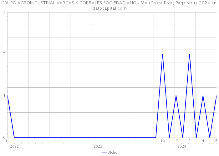 GRUPO AGROINDUSTRIAL VARGAS Y CORRALES SOCIEDAD ANONIMA (Costa Rica) Page visits 2024 