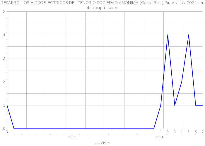 DESARROLLOS HIDROELECTRICOS DEL TENORIO SOCIEDAD ANONIMA (Costa Rica) Page visits 2024 