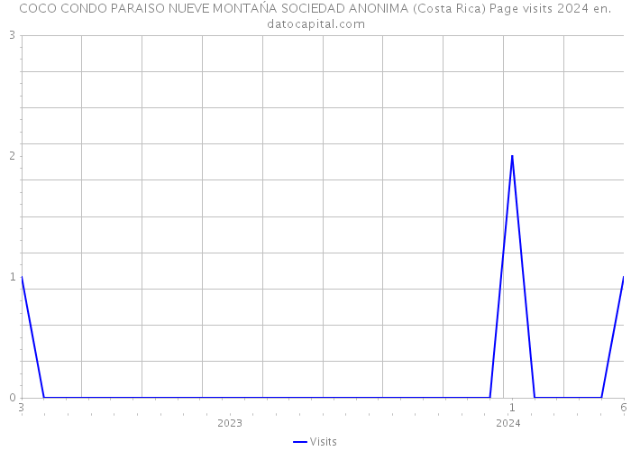 COCO CONDO PARAISO NUEVE MONTAŃA SOCIEDAD ANONIMA (Costa Rica) Page visits 2024 