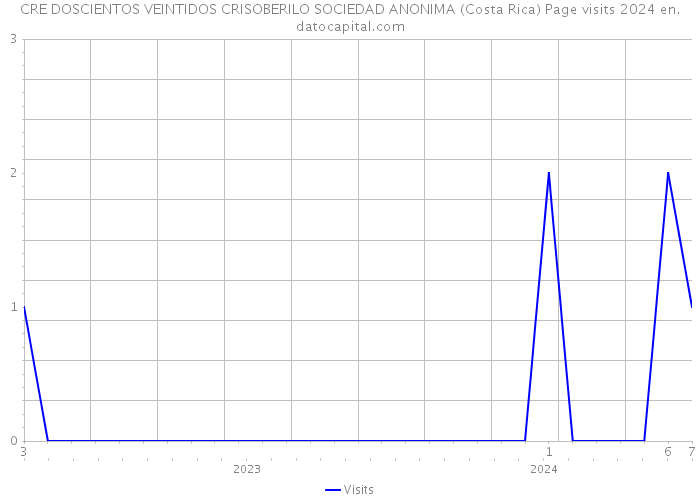 CRE DOSCIENTOS VEINTIDOS CRISOBERILO SOCIEDAD ANONIMA (Costa Rica) Page visits 2024 