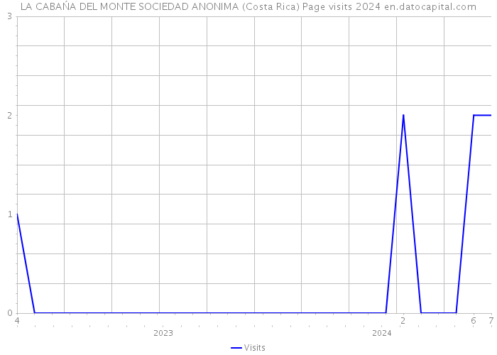 LA CABAŃA DEL MONTE SOCIEDAD ANONIMA (Costa Rica) Page visits 2024 