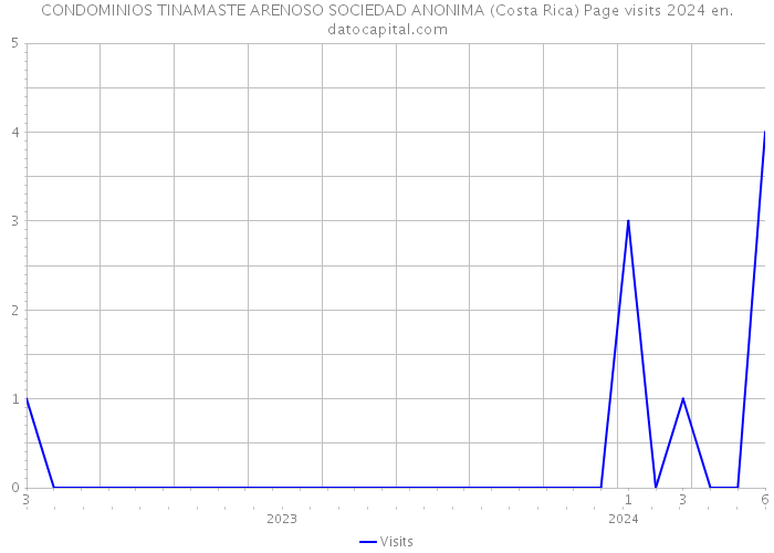 CONDOMINIOS TINAMASTE ARENOSO SOCIEDAD ANONIMA (Costa Rica) Page visits 2024 