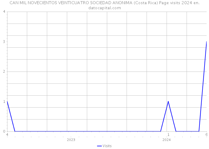 CAN MIL NOVECIENTOS VEINTICUATRO SOCIEDAD ANONIMA (Costa Rica) Page visits 2024 