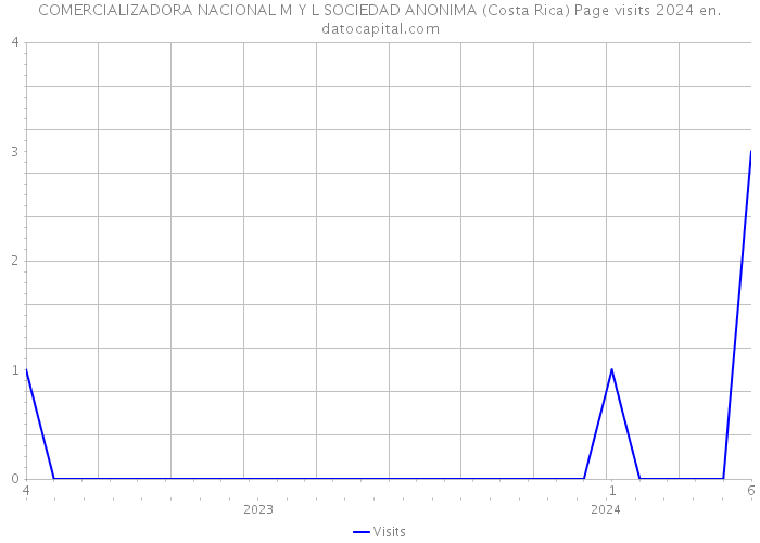 COMERCIALIZADORA NACIONAL M Y L SOCIEDAD ANONIMA (Costa Rica) Page visits 2024 