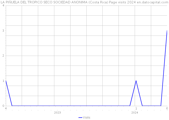 LA PIŃUELA DEL TROPICO SECO SOCIEDAD ANONIMA (Costa Rica) Page visits 2024 