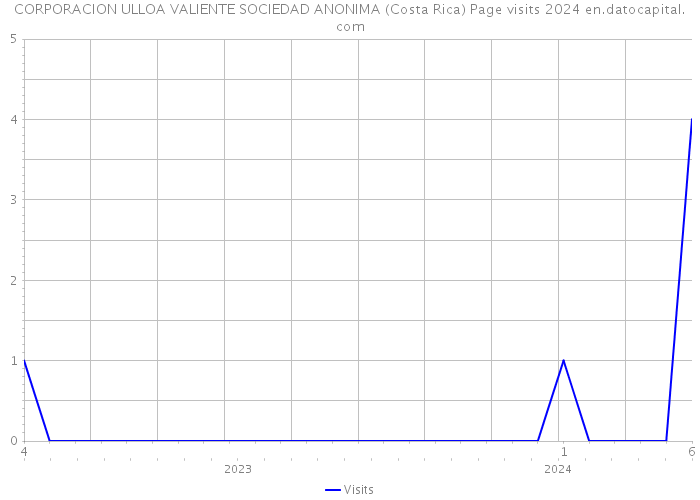 CORPORACION ULLOA VALIENTE SOCIEDAD ANONIMA (Costa Rica) Page visits 2024 