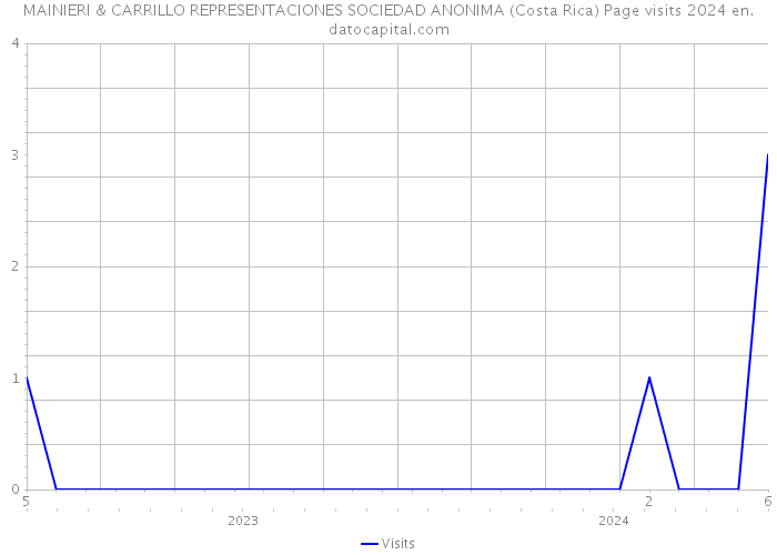 MAINIERI & CARRILLO REPRESENTACIONES SOCIEDAD ANONIMA (Costa Rica) Page visits 2024 