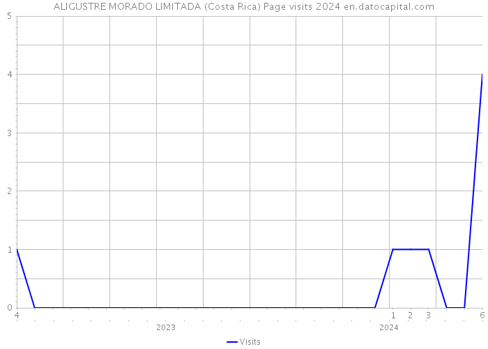 ALIGUSTRE MORADO LIMITADA (Costa Rica) Page visits 2024 