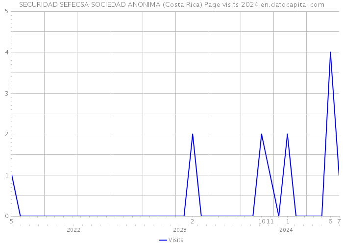 SEGURIDAD SEFECSA SOCIEDAD ANONIMA (Costa Rica) Page visits 2024 