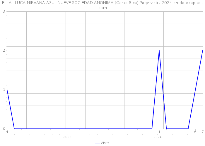 FILIAL LUCA NIRVANA AZUL NUEVE SOCIEDAD ANONIMA (Costa Rica) Page visits 2024 