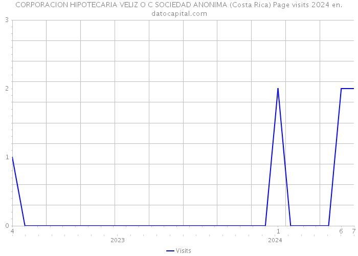 CORPORACION HIPOTECARIA VELIZ O C SOCIEDAD ANONIMA (Costa Rica) Page visits 2024 