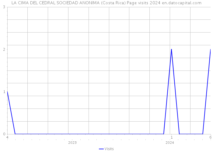 LA CIMA DEL CEDRAL SOCIEDAD ANONIMA (Costa Rica) Page visits 2024 
