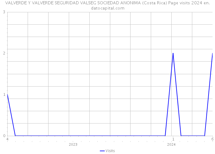 VALVERDE Y VALVERDE SEGURIDAD VALSEG SOCIEDAD ANONIMA (Costa Rica) Page visits 2024 