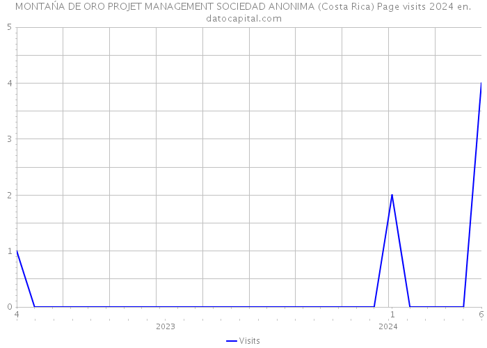 MONTAŃA DE ORO PROJET MANAGEMENT SOCIEDAD ANONIMA (Costa Rica) Page visits 2024 