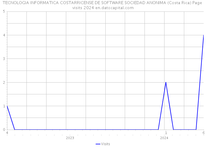 TECNOLOGIA INFORMATICA COSTARRICENSE DE SOFTWARE SOCIEDAD ANONIMA (Costa Rica) Page visits 2024 