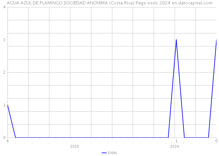 AGUA AZUL DE FLAMINGO SOCIEDAD ANONIMA (Costa Rica) Page visits 2024 