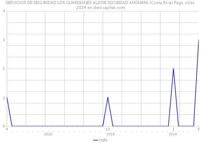 SERVICIOS DE SEGURIDAD LOS GUARDIANES ALJOSE SOCIEDAD ANONIMA (Costa Rica) Page visits 2024 