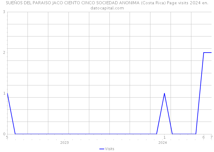 SUEŃOS DEL PARAISO JACO CIENTO CINCO SOCIEDAD ANONIMA (Costa Rica) Page visits 2024 
