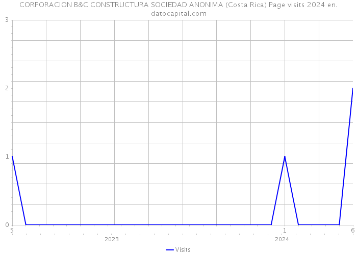 CORPORACION B&C CONSTRUCTURA SOCIEDAD ANONIMA (Costa Rica) Page visits 2024 