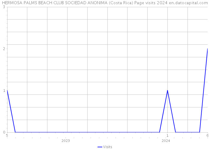 HERMOSA PALMS BEACH CLUB SOCIEDAD ANONIMA (Costa Rica) Page visits 2024 