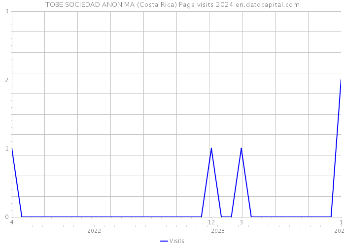 TOBE SOCIEDAD ANONIMA (Costa Rica) Page visits 2024 