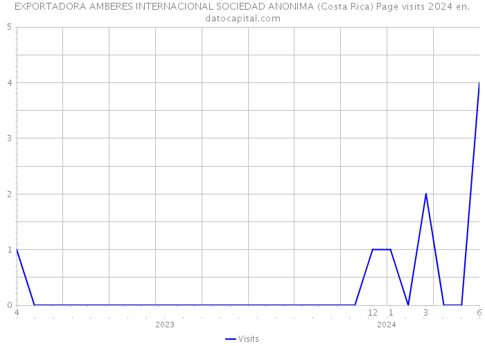 EXPORTADORA AMBERES INTERNACIONAL SOCIEDAD ANONIMA (Costa Rica) Page visits 2024 
