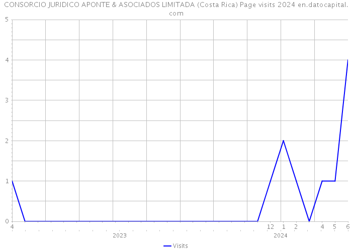 CONSORCIO JURIDICO APONTE & ASOCIADOS LIMITADA (Costa Rica) Page visits 2024 