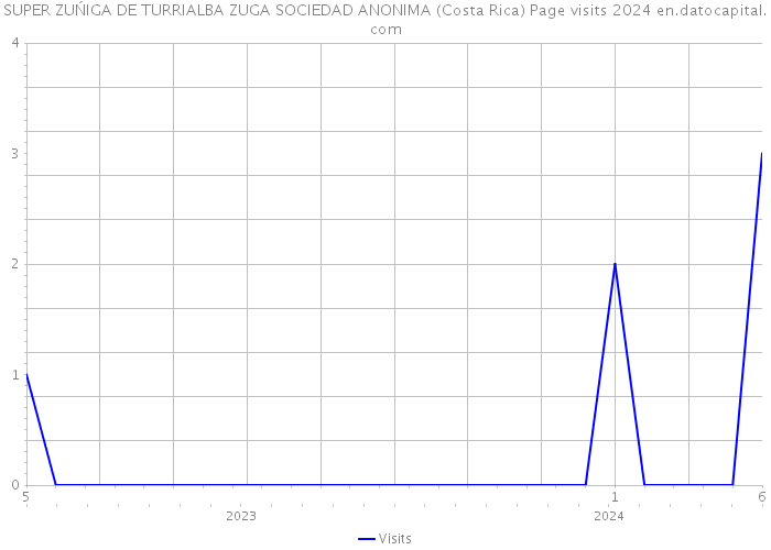 SUPER ZUŃIGA DE TURRIALBA ZUGA SOCIEDAD ANONIMA (Costa Rica) Page visits 2024 