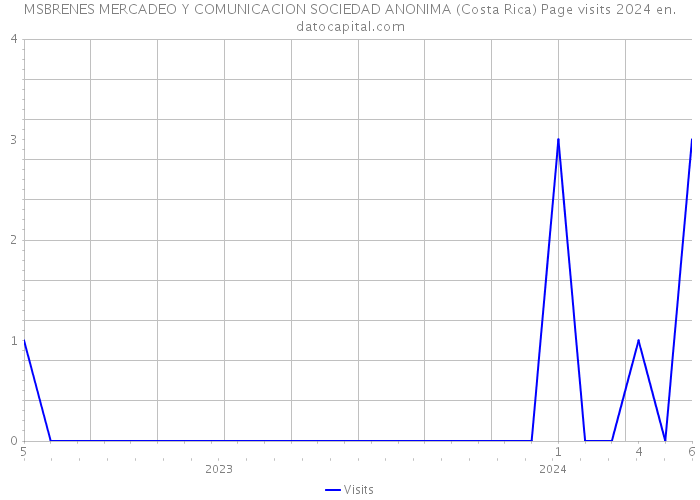 MSBRENES MERCADEO Y COMUNICACION SOCIEDAD ANONIMA (Costa Rica) Page visits 2024 
