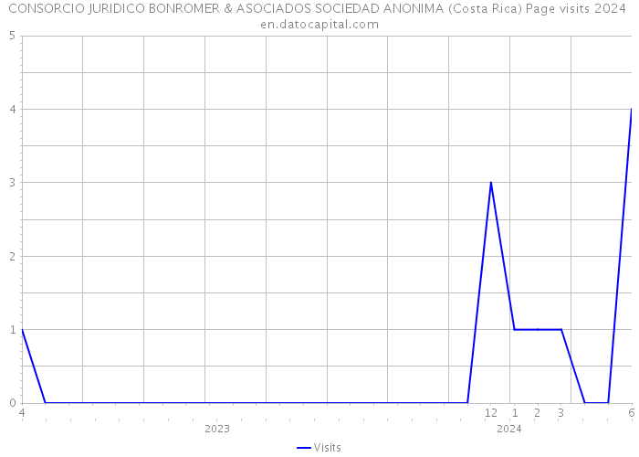 CONSORCIO JURIDICO BONROMER & ASOCIADOS SOCIEDAD ANONIMA (Costa Rica) Page visits 2024 
