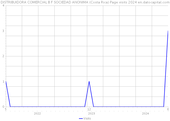 DISTRIBUIDORA COMERCIAL B F SOCIEDAD ANONIMA (Costa Rica) Page visits 2024 