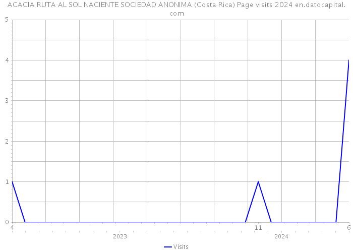 ACACIA RUTA AL SOL NACIENTE SOCIEDAD ANONIMA (Costa Rica) Page visits 2024 