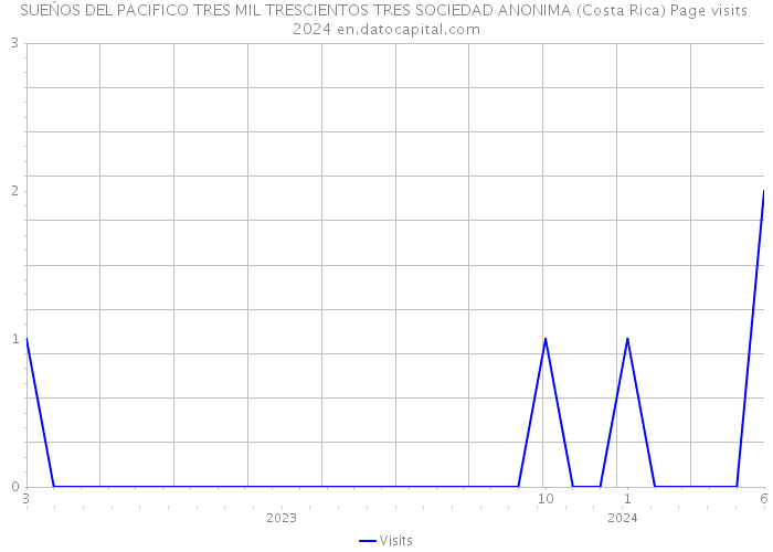 SUEŃOS DEL PACIFICO TRES MIL TRESCIENTOS TRES SOCIEDAD ANONIMA (Costa Rica) Page visits 2024 