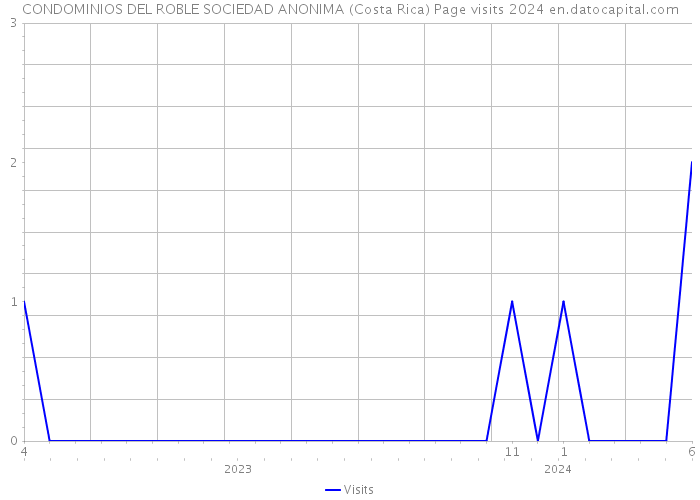 CONDOMINIOS DEL ROBLE SOCIEDAD ANONIMA (Costa Rica) Page visits 2024 