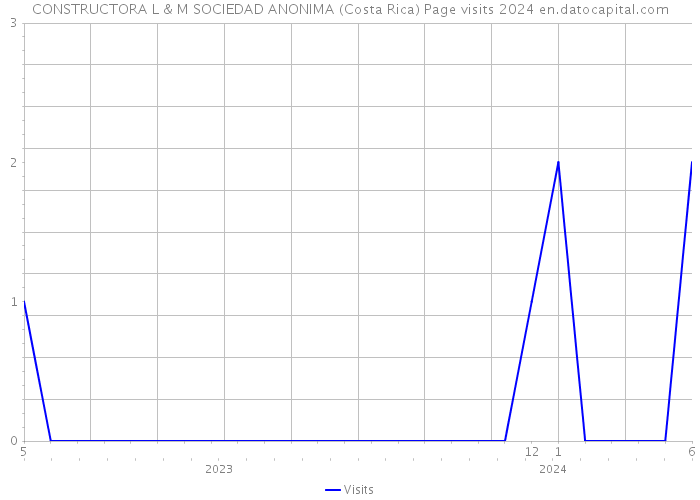 CONSTRUCTORA L & M SOCIEDAD ANONIMA (Costa Rica) Page visits 2024 