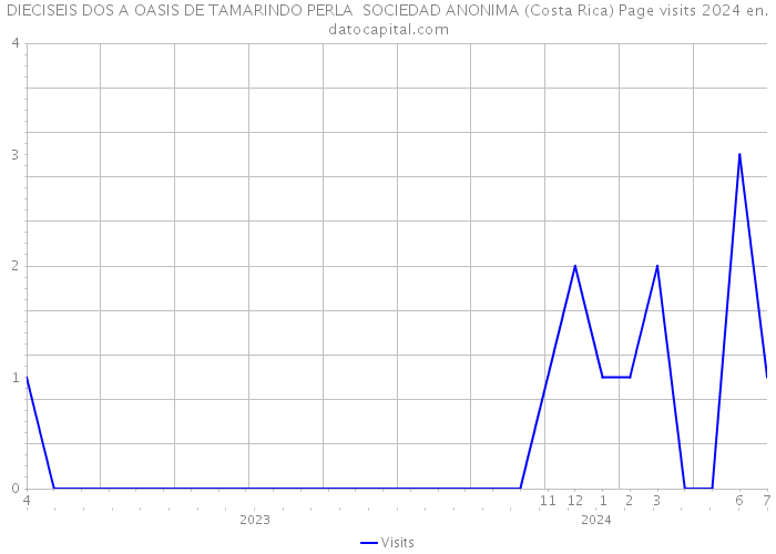 DIECISEIS DOS A OASIS DE TAMARINDO PERLA SOCIEDAD ANONIMA (Costa Rica) Page visits 2024 