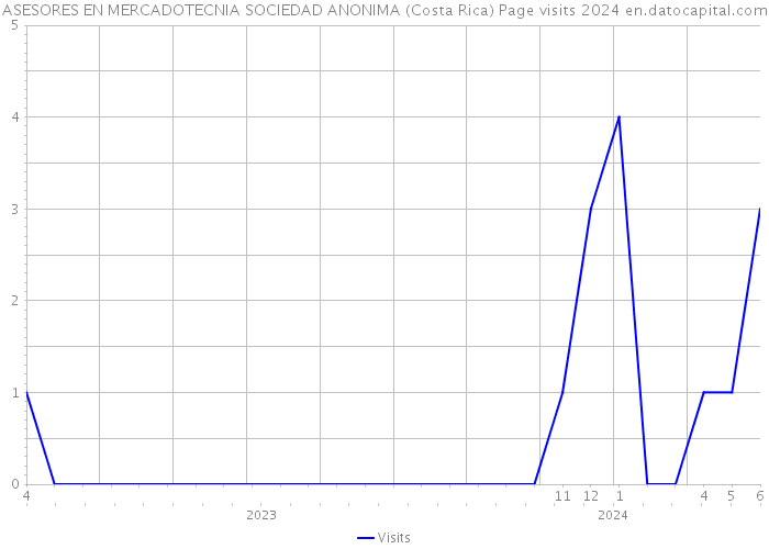 ASESORES EN MERCADOTECNIA SOCIEDAD ANONIMA (Costa Rica) Page visits 2024 