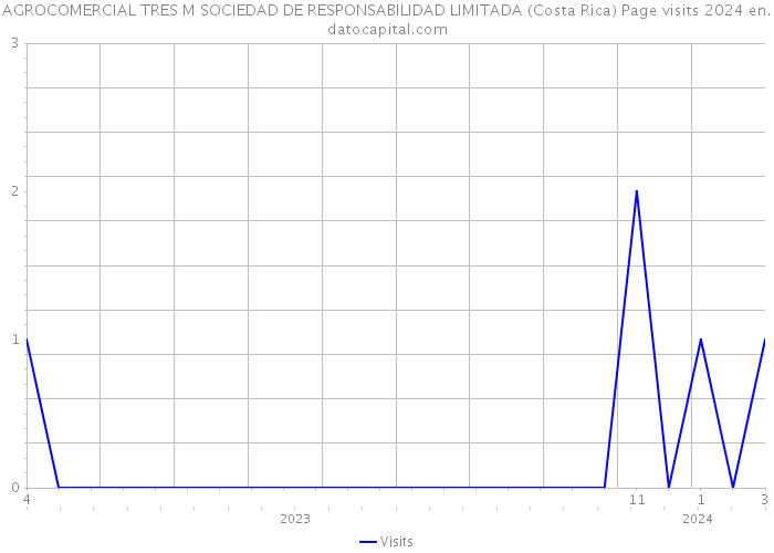 AGROCOMERCIAL TRES M SOCIEDAD DE RESPONSABILIDAD LIMITADA (Costa Rica) Page visits 2024 