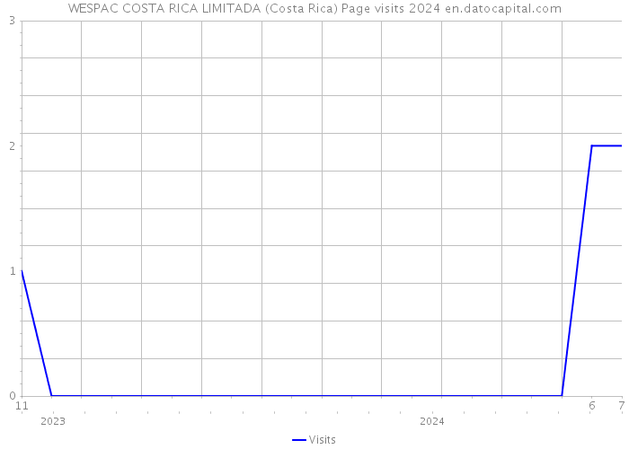 WESPAC COSTA RICA LIMITADA (Costa Rica) Page visits 2024 