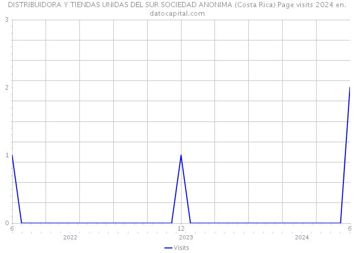 DISTRIBUIDORA Y TIENDAS UNIDAS DEL SUR SOCIEDAD ANONIMA (Costa Rica) Page visits 2024 