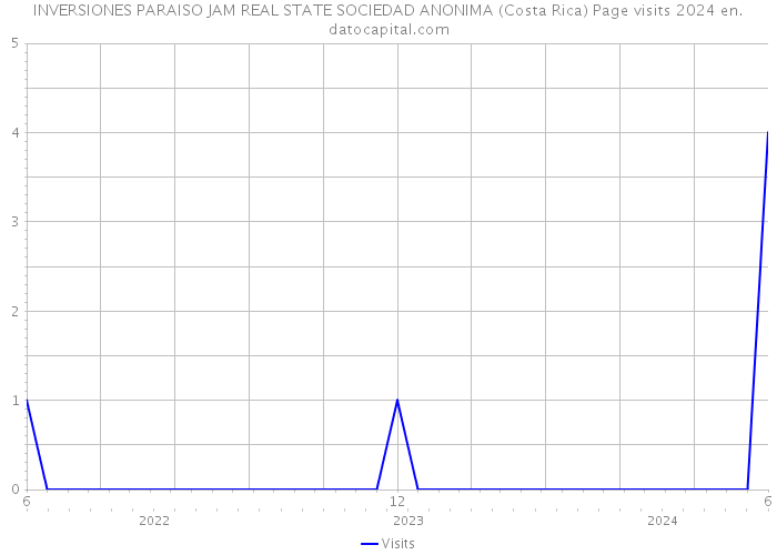 INVERSIONES PARAISO JAM REAL STATE SOCIEDAD ANONIMA (Costa Rica) Page visits 2024 